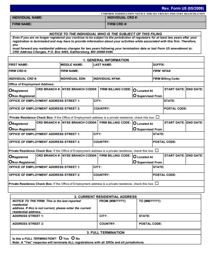Sample U5 Form